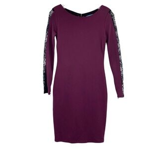 Alice + Olivia Dionne Strong Shoulder Diamond Back Dress Midi